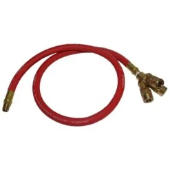 Grip On Tools Goodyear 3 Ft. L X 3/8 In. D EPDM Rubber Whip Hose With 3-Way Manifold 250 Psi Red
