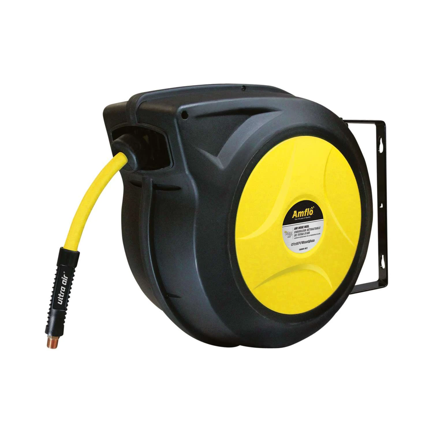 Amflo Ultra Air 50 Ft. L X 3/8 In. D Hybrid Polymer Air Hose Reel 300 Psi Black 3 Amflo Ultra Air 50 Ft. L X 3/8 In. D Hybrid Polymer Air Hose Reel 300 Psi Black