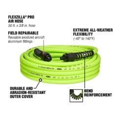 Flexzilla Pro 50 Ft. L X 3/8 In. D Hybrid Polymer Air Hose 300 Psi Zilla Green 12 Flexzilla Pro 50 Ft. L X 3/8 In. D Hybrid Polymer Air Hose 300 Psi Zilla Green -Stanleys Shop 0aa61baf 596b 45e6 9c2f e5bef15e055a