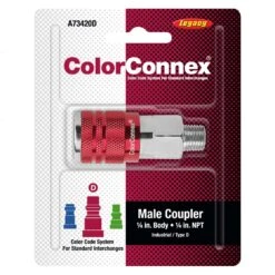Legacy ColorConnex Aluminum/Steel Air Coupler 1/4 In. Male 1 Pc