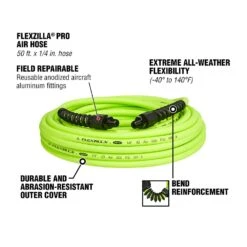 Flexzilla Pro 50 Ft. L X 1/4 In. D Hybrid Polymer Air Hose 300 Psi Zilla Green 12 Flexzilla Pro 50 Ft. L X 1/4 In. D Hybrid Polymer Air Hose 300 Psi Zilla Green -Stanleys Shop 0c36dd3c 5ef5 476a 8ee1 d0a4cce03343