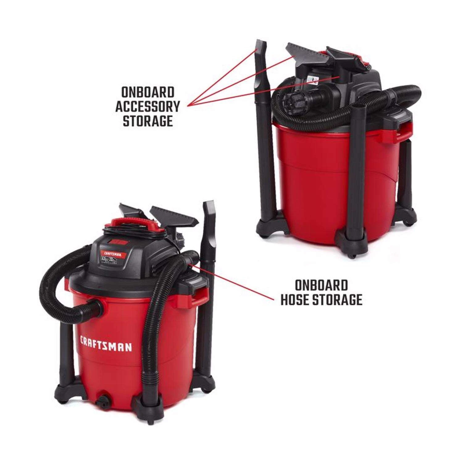 Craftsman 20 Gal Corded Wet/Dry Vacuum 12 Amps 120 V 6.5 HP 6 Craftsman 20 Gal Corded Wet/Dry Vacuum 12 Amps 120 V 6.5 HP - Image 4