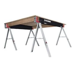 Steelman 30 In. H X 47 In. W X 22 In. D Folding Sawhorse 1100 Lb. Cap. 1 Pc -Stanleys Shop 0d5696fc d210 4cf6 9bea 41bf98ddb910