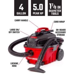 Craftsman 4 Gal Corded Wet/Dry Vacuum 120 V 5 HP -Stanleys Shop 0efc7f22 4f75 4bc0 9853 cf7ff68daac5
