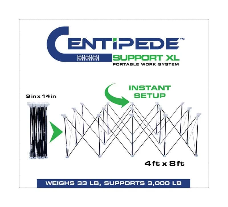 Centipede 30-1/2 In. H X 48 In. W X 96 In. D Adjustable Expandable Sawhorse 6000 Lb. Cap. 1 Pk 4 Centipede 30-1/2 In. H X 48 In. W X 96 In. D Adjustable Expandable Sawhorse 6000 Lb. Cap. 1 Pk - Image 2