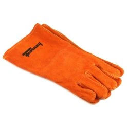 Forney 14 In. Leather Welding Gloves Orange L 2 Pk