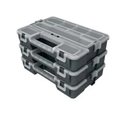 Ace 12-7/16 In. W X 7-13/16 In. H Interlocking Organizer Plastic Gray