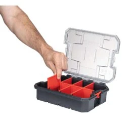 Craftsman VersaStack 7.5 In. W X 2.76 In. H Small Parts Bin Plastic 8 Compartments Black/Red -Stanleys Shop 144748ce 5302 414f abf8 e9feed5bd2bd