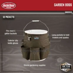 Bucket Boss Garden Boss Bucket Organizer Polyester Green -Stanleys Shop 1b9e40c3 2b3b 4154 bfe7 bcf3451886d9