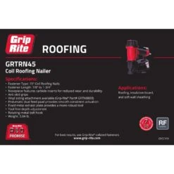 Grip-Rite 15 Deg Coil Roofing Nailer 10 Grip-Rite 15 Deg Coil Roofing Nailer -Stanleys Shop 1d597e69 28b5 4536 bbc6 3d550f975fe2