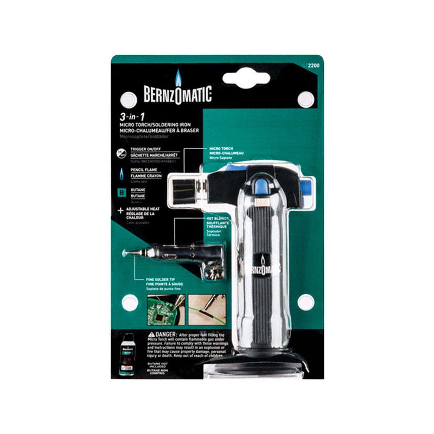 Bernzomatic 5-1/2 Oz 3-in-1 Torch Kit 1 Pc 3 Bernzomatic 5-1/2 Oz 3-in-1 Torch Kit 1 Pc