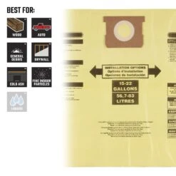 Craftsman 1 In. L X 7 In. W Wet/Dry Vac Filter Bag 15-22 Gal 2 Pc -Stanleys Shop 2c2c68fc da68 4b71 b97e 6f96c517b902