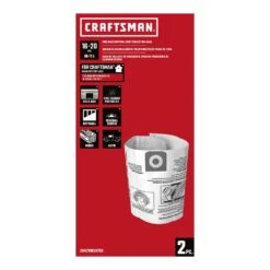 Craftsman 2 In. L X 12 In. W Wet/Dry Vac Bag 16-20 Gal 2 Pc -Stanleys Shop 2d60bfef 3c20 44d3 860f 153305e3c1a5