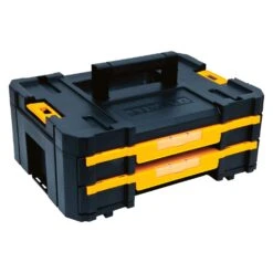 DeWalt TSTAK 17 In. Double Shallow Drawers Tool Box Black