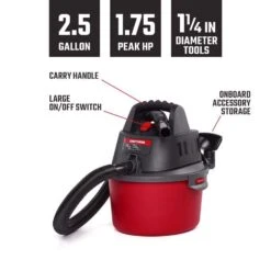 Craftsman 2.5 Gal Corded Wet/Dry Vacuum Tool Only 3 Amps 120 V 1.75 HP -Stanleys Shop 41750a71 3796 4c01 a5ac 4ef4ebf91983