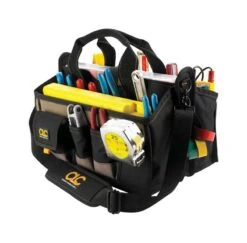 CLC 9 In. W X 16 In. H Polyester Tool Bag 17 Pocket Black/Tan 1 Pc
