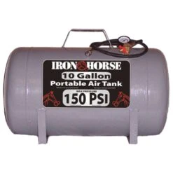 Iron Horse 10 Gal Horizontal Portable Air Compressor Tank 150 Psi