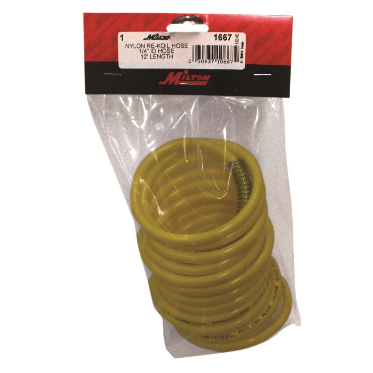 Milton 12 Ft. L X 1/4 In. D Nylon Recoil Air Hose 200 Psi Yellow 4 Milton 12 Ft. L X 1/4 In. D Nylon Recoil Air Hose 200 Psi Yellow - Image 2