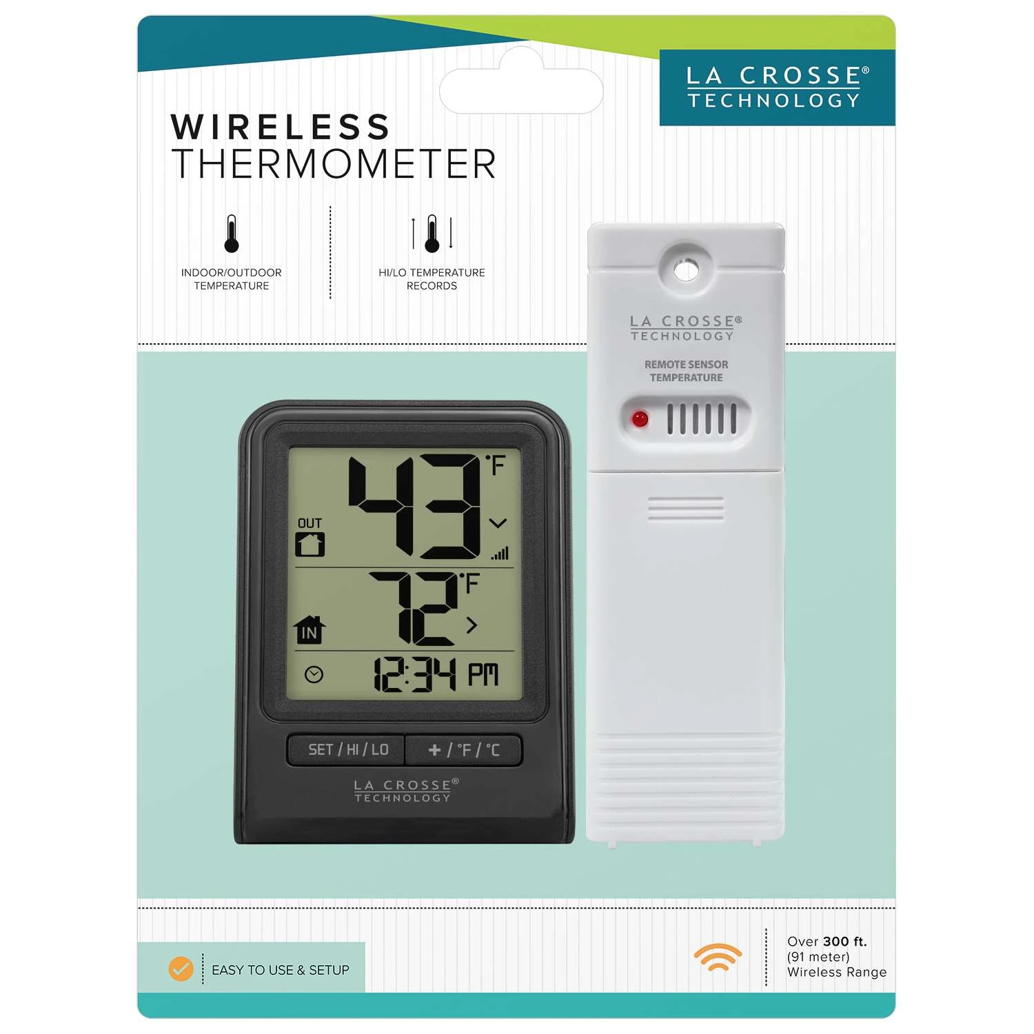 La Crosse Technology 140 Deg Wireless Thermometer 2.64 In. L X 1.38 In. W Black 5 La Crosse Technology 140 Deg Wireless Thermometer 2.64 In. L X 1.38 In. W Black - Image 3