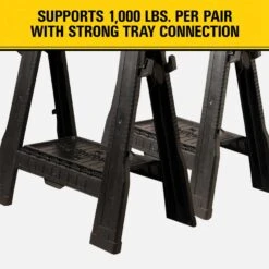 Stanley 33 In. H X 27 In. W X 4 In. D Folding Sawhorse 1000 Lb. Cap. 2 Pc -Stanleys Shop 562d2e2b 016f 4019 91d5 769b5be506ba