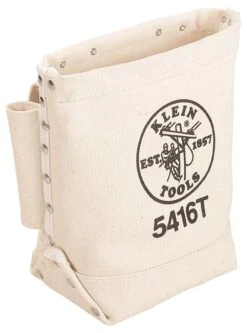 Klein Tools 10 In. W X 9 In. H Canvas Bolt Bag 3 Pocket Tan 1 Pc
