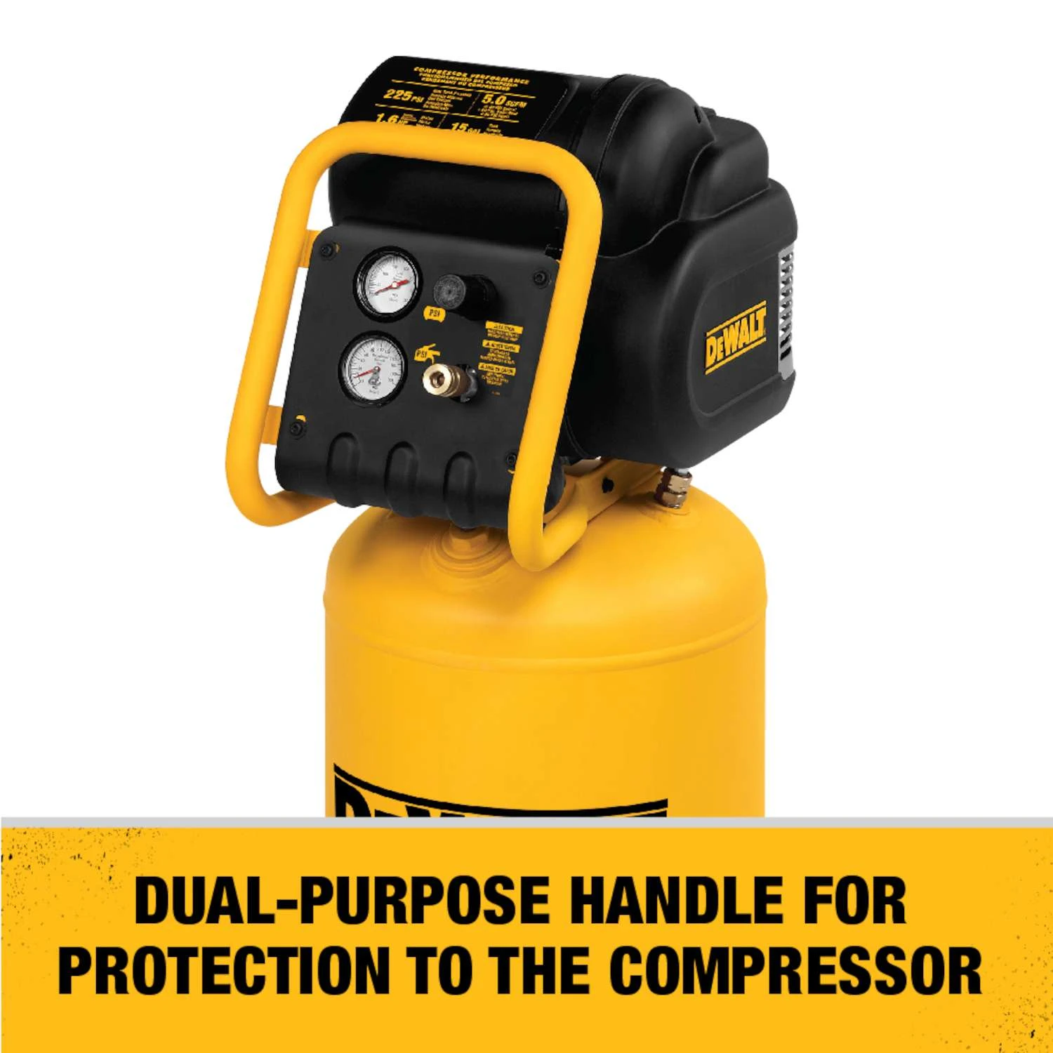DeWalt 15 Gal Vertical Portable Air Compressor Tank 225 Psi 1.6 HP 6 DeWalt 15 Gal Vertical Portable Air Compressor Tank 225 Psi 1.6 HP - Image 4