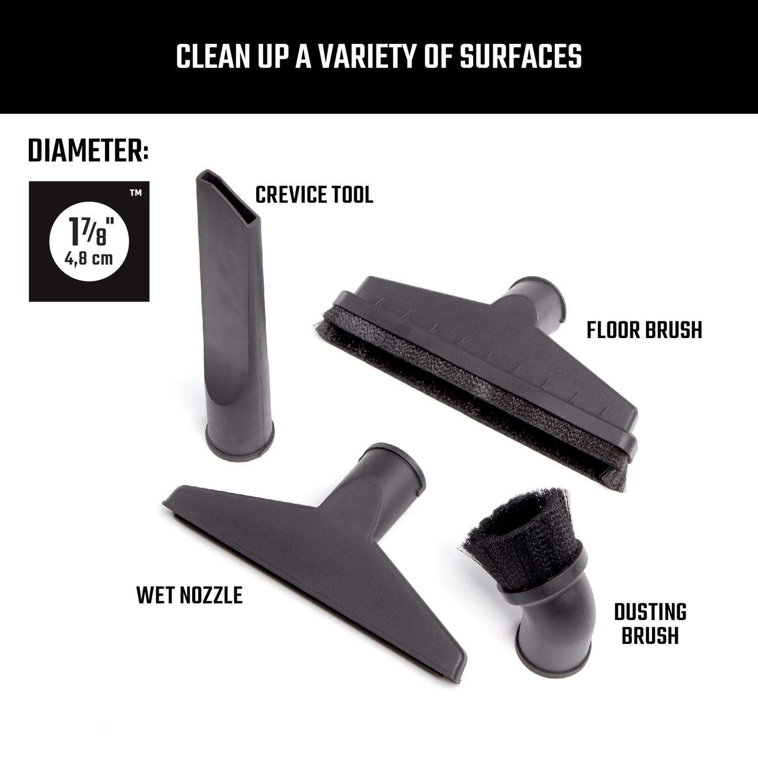 Craftsman 1-7/8 In. D Wet/Dry Vac Attachment 4 Pc 4 Craftsman 1-7/8 In. D Wet/Dry Vac Attachment 4 Pc - Image 2