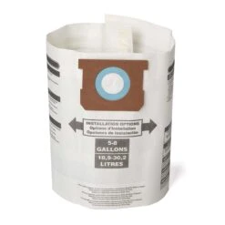 Craftsman 1 In. L X 10 In. W Wet/Dry Vac Filter Bag 5-8 Gal 3 Pc