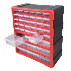 Ace 6.38 In. W X 18.7 In. H Storage Bin Plastic 39 Compartments Black/Red -Stanleys Shop 90a1cad3 0fde 4d63 96e0 4d92e30214d8