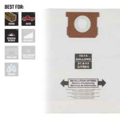 Craftsman 2 In. L X 10 In. W Wet/Dry Vac Filter Bag 10-14 Gal 3 Pc -Stanleys Shop 9158ae41 d258 42a1 b6ff 821af63e9946