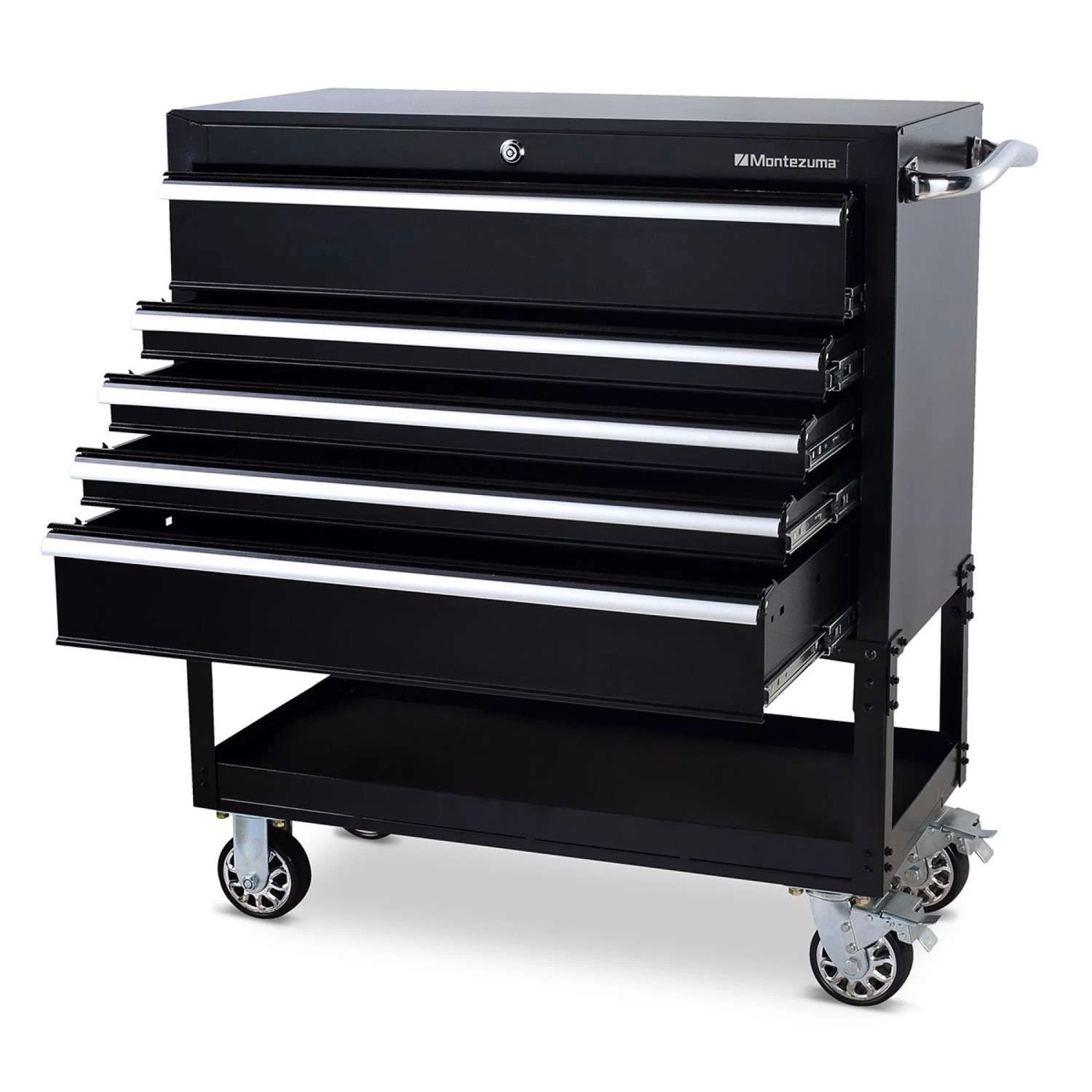 Montezuma 30.87 In. 5 Drawer Steel Utility Rolling Tool Cart 37 In. H X 18.12 In. D 5 Montezuma 30.87 In. 5 Drawer Steel Utility Rolling Tool Cart 37 In. H X 18.12 In. D - Image 3
