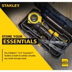 Stanley Essential 12.5 In. Tool Box Black/Yellow -Stanleys Shop 9f82c279 230e 4dd1 863c c9dde664c128