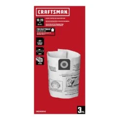 Craftsman 2 In. L X 10 In. W Vacuum Dust Bag 16-20 Gal 3 Pc -Stanleys Shop a7c8f34c 0fe7 4691 849b 5ec5e90ccb49