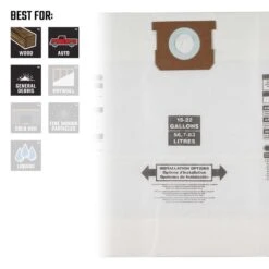 Craftsman 2 In. L X 10 In. W Wet/Dry Vac Filter Bag 15-22 Gal 3 Pc -Stanleys Shop ad56a2a3 eb4f 442b 992e 077333db294b