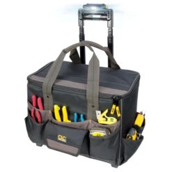 CLC Tech Gear 9.5 In. W X 12.5 In. H Polyester Roller Tool Bag 17 Pocket Black 1 Pc
