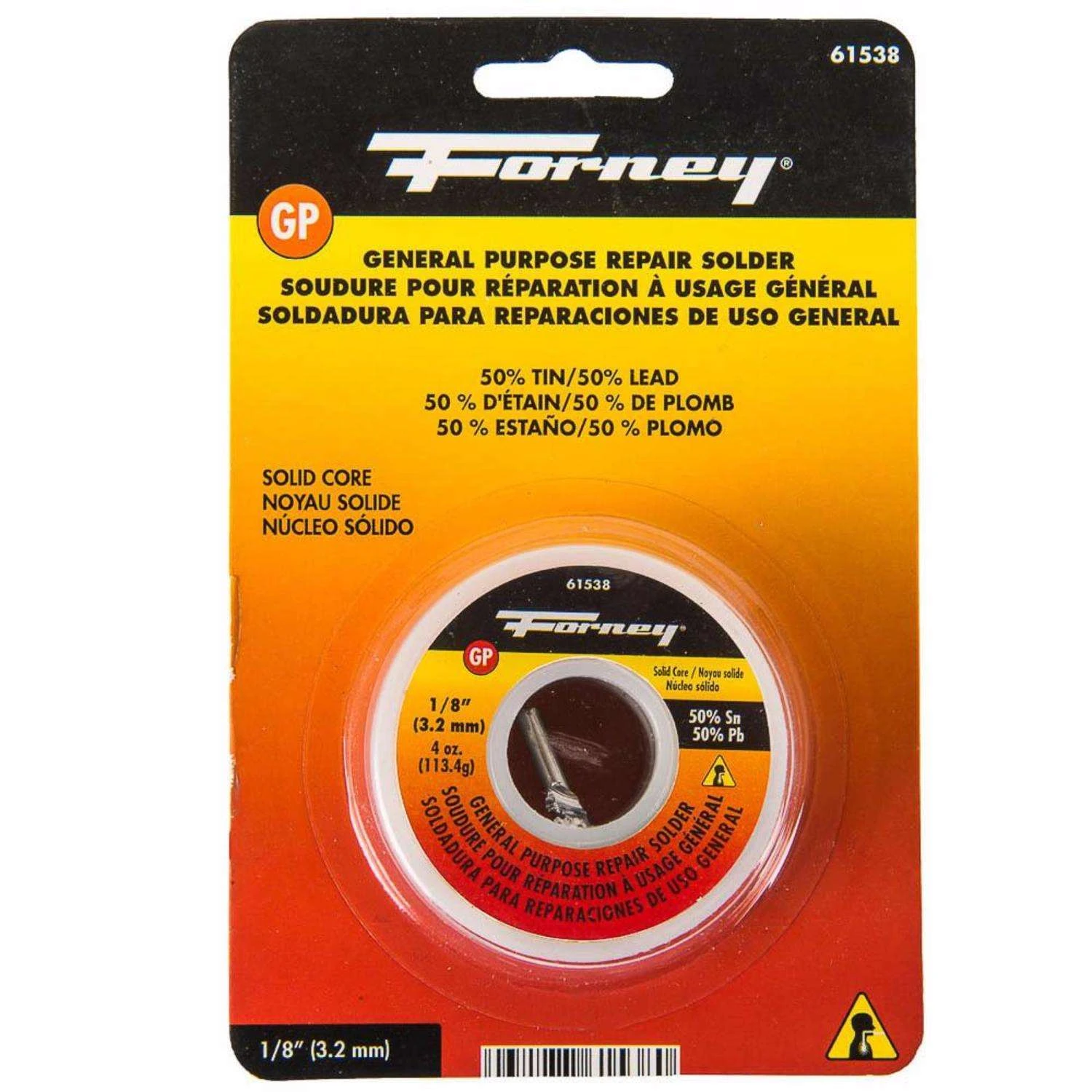 Forney 4 Oz Solid Wire Solder 0.13 In. D Tin/Lead 50/50 1 Pc 3 Forney 4 Oz Solid Wire Solder 0.13 In. D Tin/Lead 50/50 1 Pc