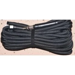 Work Hose 50 Ft. L X 3/8 In. D Flexible EPDM Rubber Air Hose 400 Psi Black