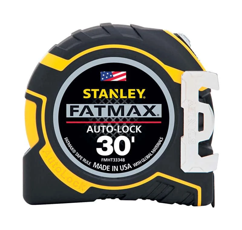 Stanley Fatmax 30 Ft. L X 1.25 In. W Auto Lock Tape Measure 1 Pk 3 Stanley Fatmax 30 Ft. L X 1.25 In. W Auto Lock Tape Measure 1 Pk