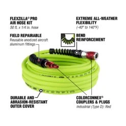 Flexzilla Pro 50 Ft. L X 1/4 In. D Hybrid Polymer Air Hose Kit 300 Psi Zilla Green 13 Flexzilla Pro 50 Ft. L X 1/4 In. D Hybrid Polymer Air Hose Kit 300 Psi Zilla Green -Stanleys Shop c0875fd0 6350 4b08 b58c a7977a4f9ba2