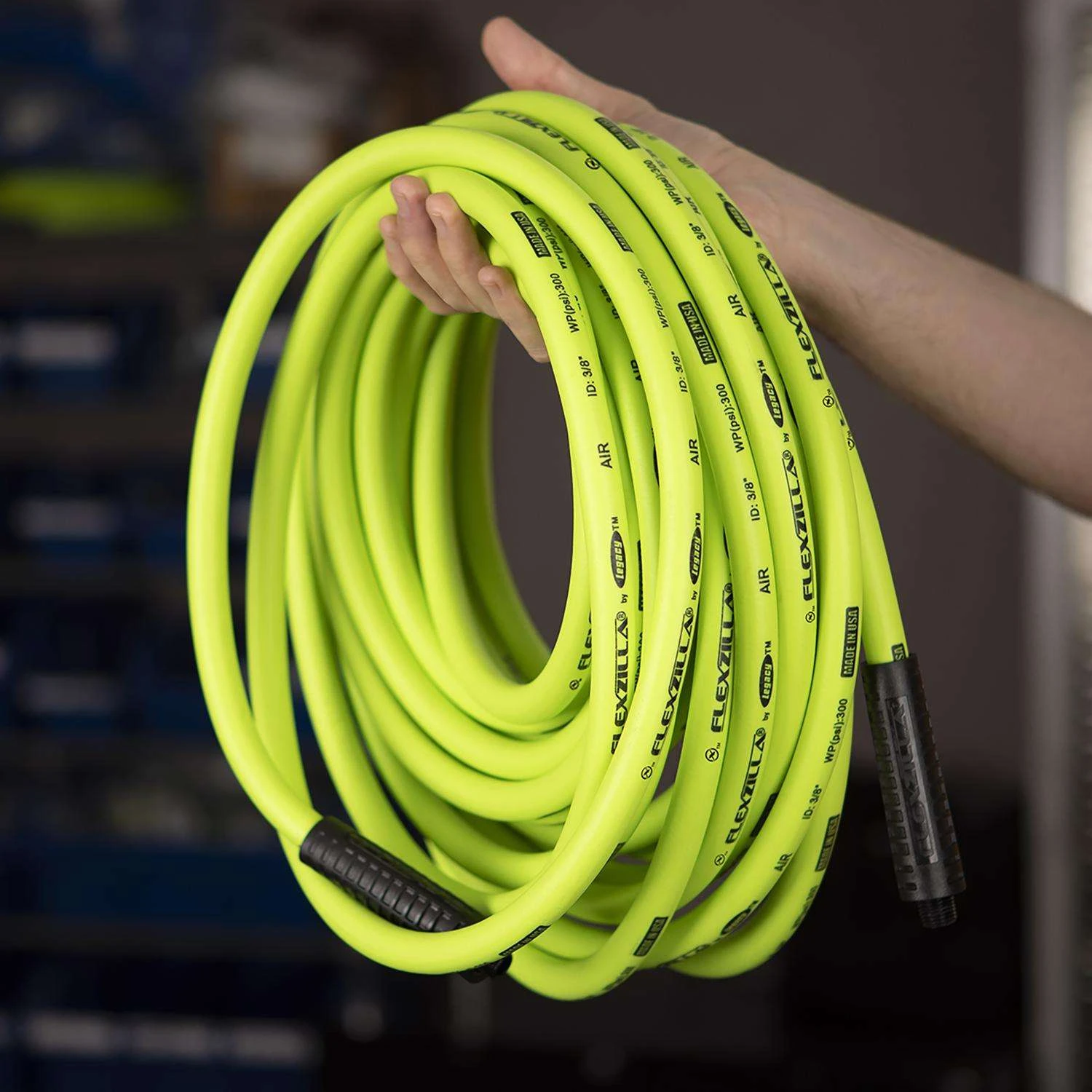 Flexzilla 50 Ft. L X 3/8 In. D Hybrid Polymer Air Hose 300 Psi Zilla Green 10 Flexzilla 50 Ft. L X 3/8 In. D Hybrid Polymer Air Hose 300 Psi Zilla Green - Image 8