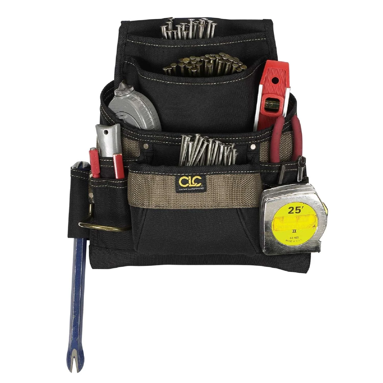CLC 3.75 In. W X 14.25 In. H Polyester Tool Bag 11 Pocket Black/Tan 1 Pc 3 CLC 3.75 In. W X 14.25 In. H Polyester Tool Bag 11 Pocket Black/Tan 1 Pc