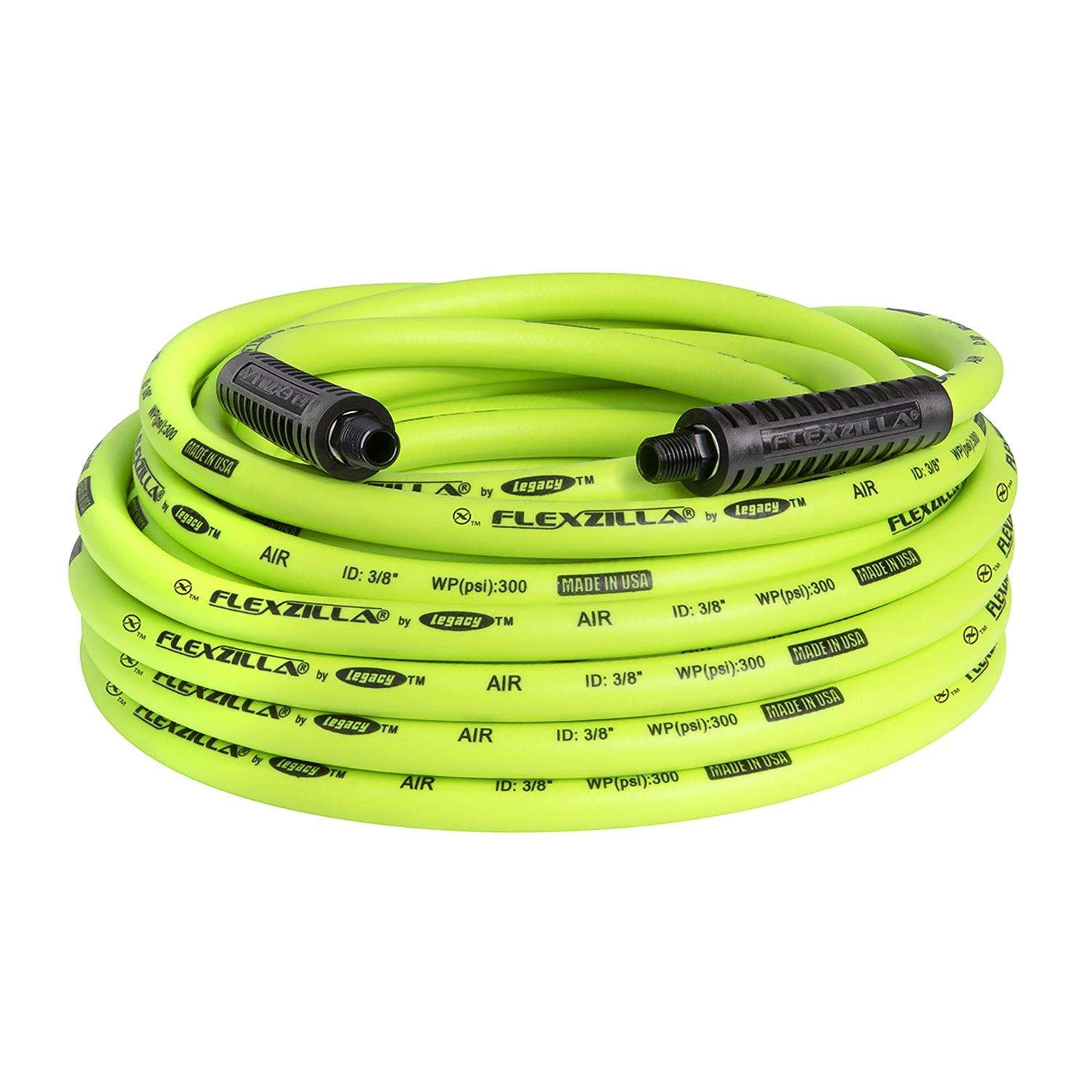 Flexzilla 50 Ft. L X 3/8 In. D Hybrid Polymer Air Hose 300 Psi Zilla Green 3 Flexzilla 50 Ft. L X 3/8 In. D Hybrid Polymer Air Hose 300 Psi Zilla Green