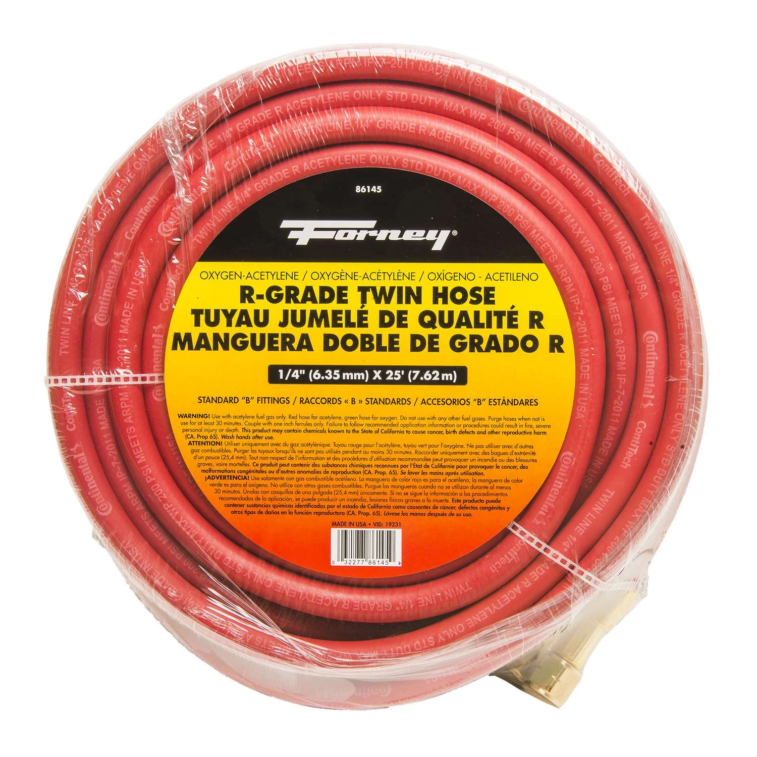 Forney 25 Ft. L Oxy-Acetylene Hose 1 Each 3 Forney 25 Ft. L Oxy-Acetylene Hose 1 Each