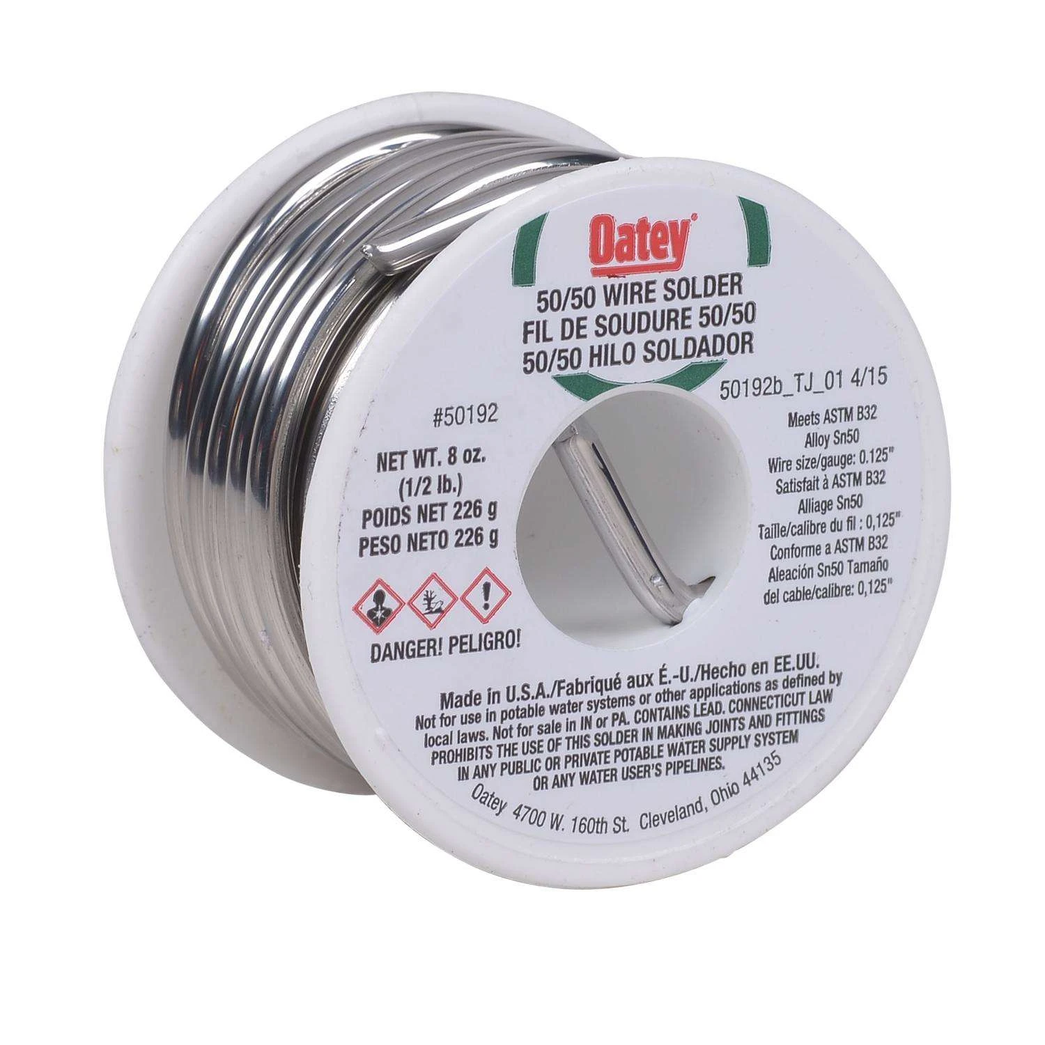 Oatey Solid Wire Solder 0.125 In. D Tin/Lead 50/50 5 Oatey Solid Wire Solder 0.125 In. D Tin/Lead 50/50 - Image 3
