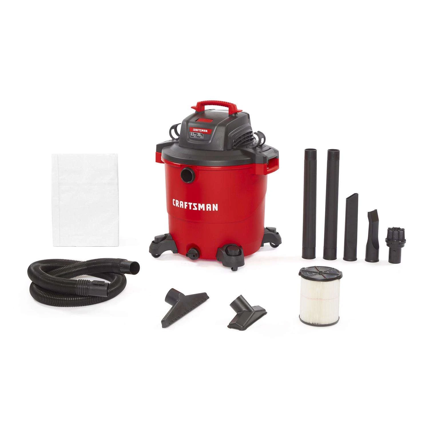 Craftsman 20 Gal Corded Wet/Dry Vacuum 12 Amps 120 V 6.5 HP 3 Craftsman 20 Gal Corded Wet/Dry Vacuum 12 Amps 120 V 6.5 HP