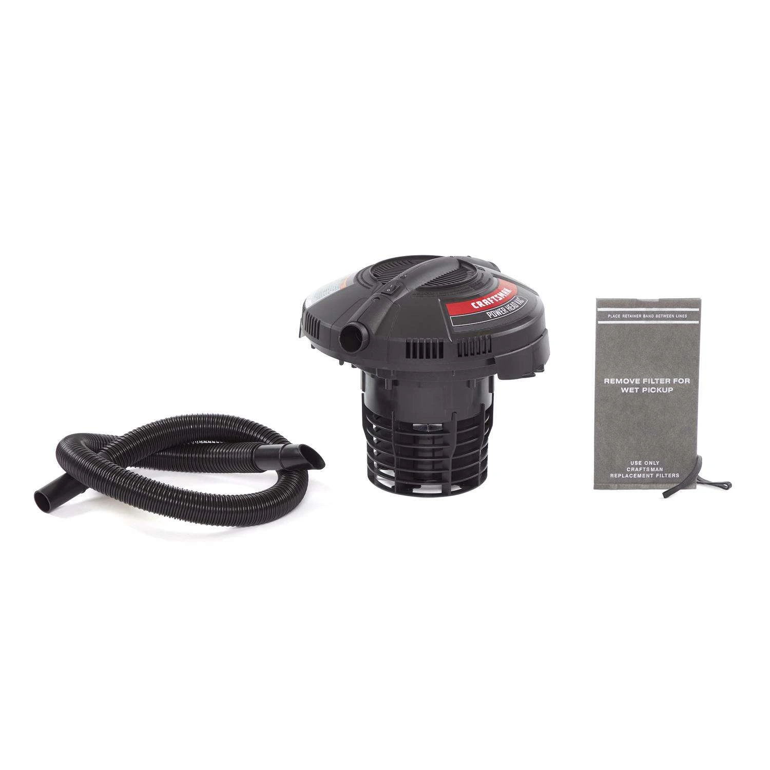 Craftsman 12.5 In. L X 12.5 In. W X 12.5 In. D Wet/Dry Vac Powerhead 1 Pc 3 Craftsman 12.5 In. L X 12.5 In. W X 12.5 In. D Wet/Dry Vac Powerhead 1 Pc