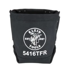 Klein Tools 5 In. W X 10 In. H Canvas Bolt Bag 3 Pocket Black 1 Pc