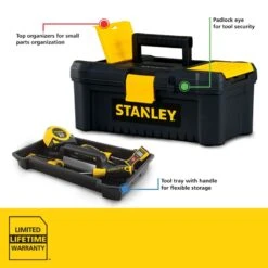 Stanley Essential 12.5 In. Tool Box Black/Yellow -Stanleys Shop e056cea3 36a8 45e0 b42a d20807ed492b