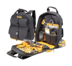 DeWalt 6 In. W X 19.75 In. H Ballistic Polyester Tool Charging Back Pack 23 Pocket Black/Yellow 1 Pc