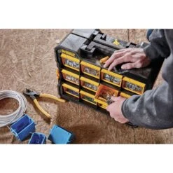 DeWalt 4.2 In. W X 13.5 In. H Flip Bin Storage Organizer Plastic 12 Compartments Yellow 13 DeWalt 4.2 In. W X 13.5 In. H Flip Bin Storage Organizer Plastic 12 Compartments Yellow -Stanleys Shop e5e69945 e9aa 45d8 89f7 8d668af44604